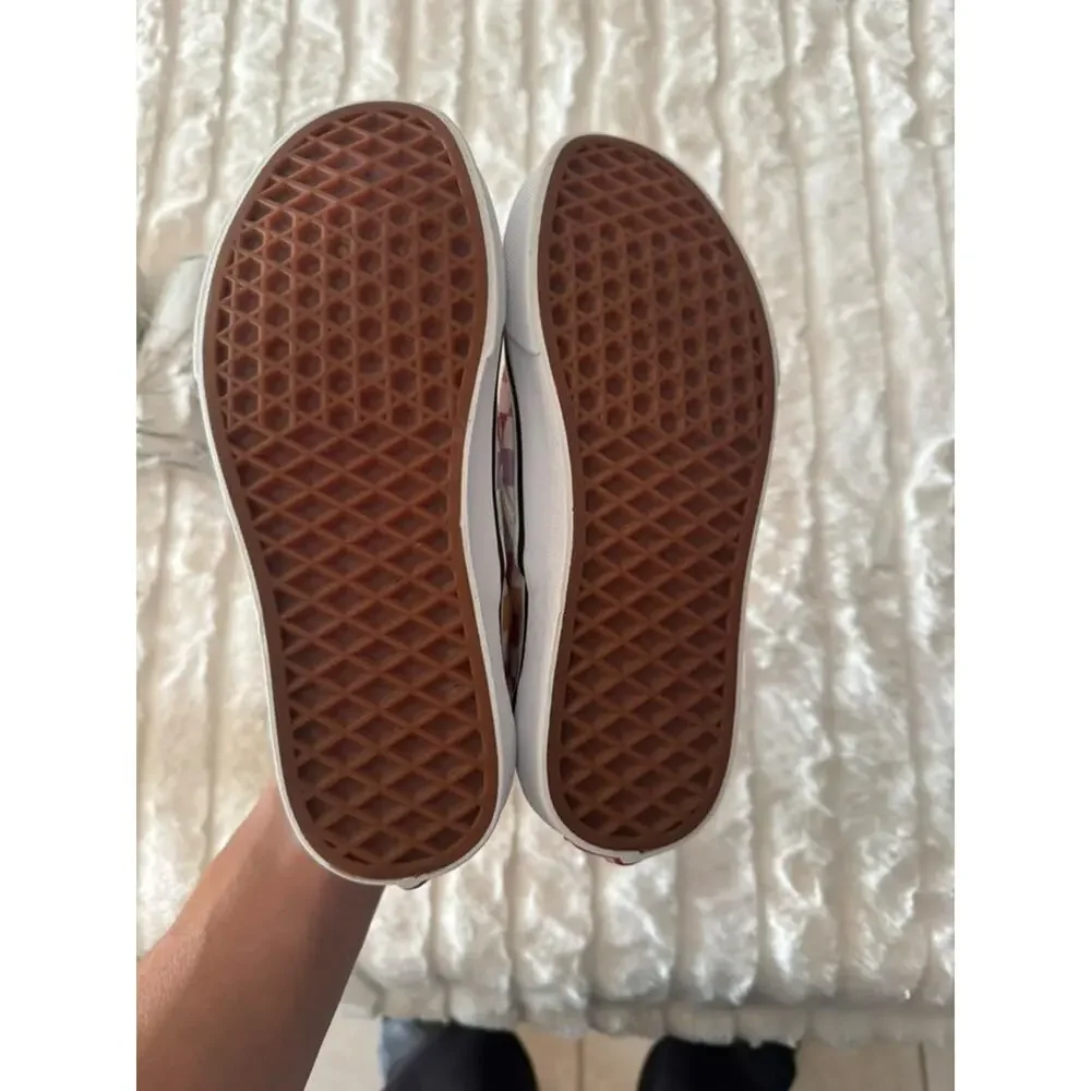 Vans Classic Slip-On Rainbow Checkerboard Canvas Shoes Men's 5.5 Women's 7